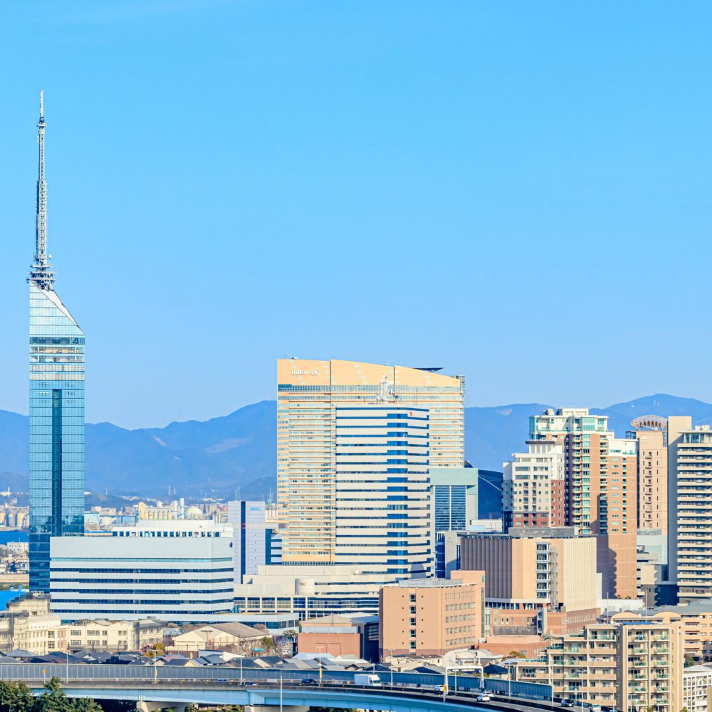 愛宕神社から見た福岡市内　福岡県福岡市　Fukuoka city seen from Atago Shrine. Fukuoka-ken Fukuoka city